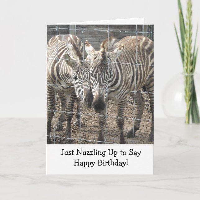 Nuzzling Zebras Karte (Vorderseite)