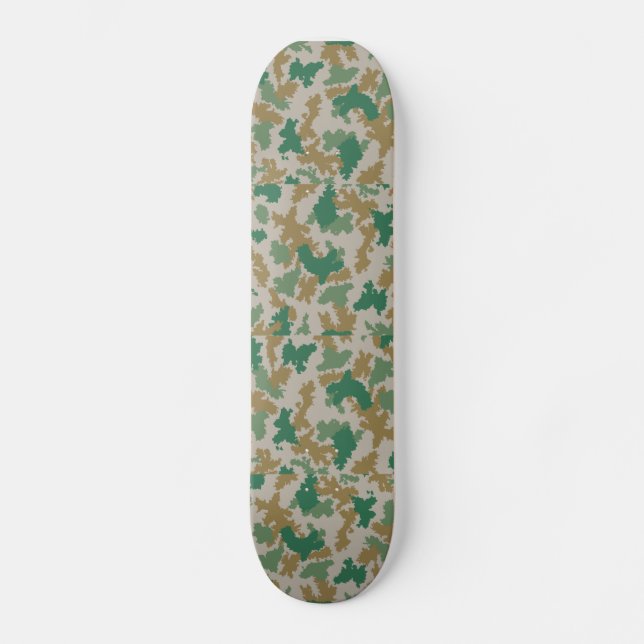 NVA Flächentarn (Flecktarn / Blumentarn) Skateboard (Vorderseite)