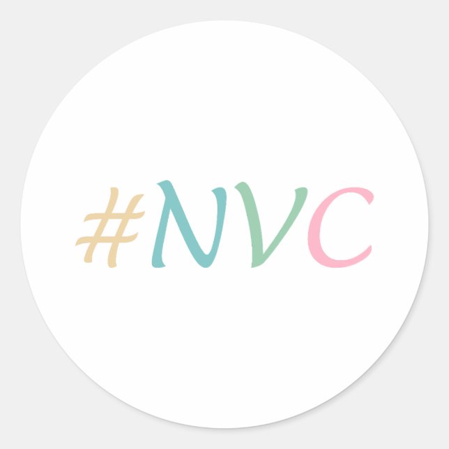 #NVC Gewaltlose Kommunikation für Empathie Runder Aufkleber (Vorderseite)