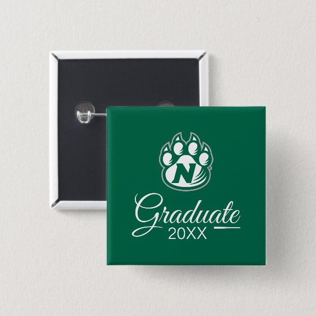 NW Missouri Staat Graduate Button (Vorne & Hinten)