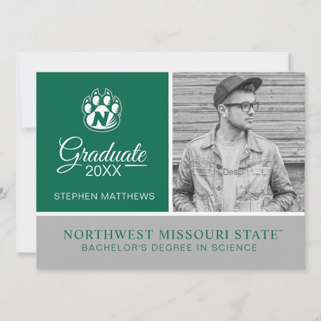 NW Missouri Staat Graduate Einladung (Vorderseite)