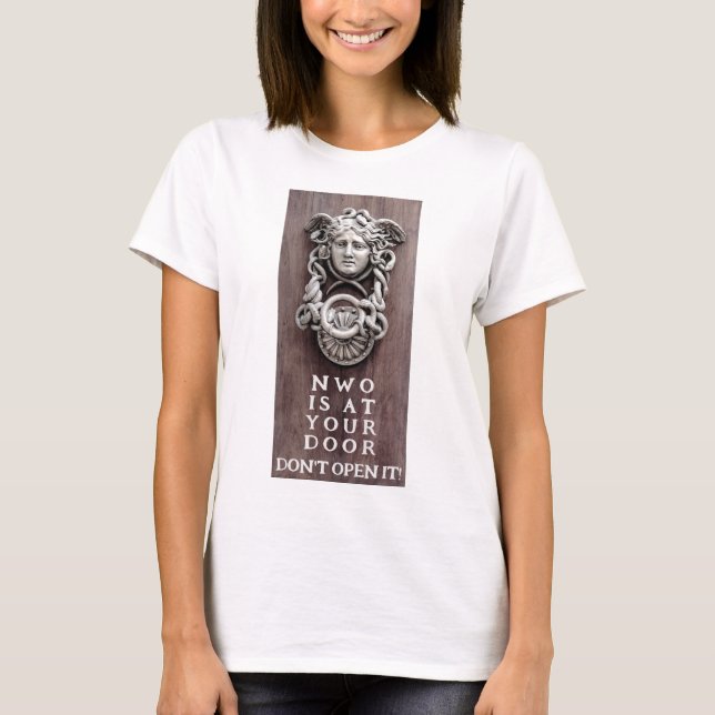 NWO à votre porte (lumière) T-shirt (Devant)