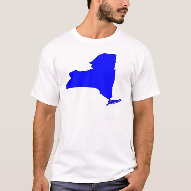 NY Blau-Staat T-Shirt (Vorderseite)