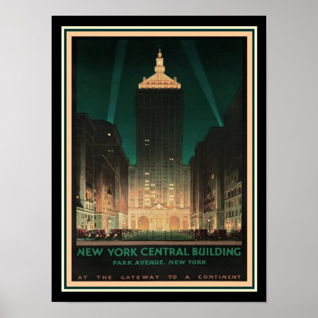 NY Central/Helmsley Gebäude ca.1930 Poster (Vorne)