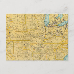 NY Central Lines Postkarte
