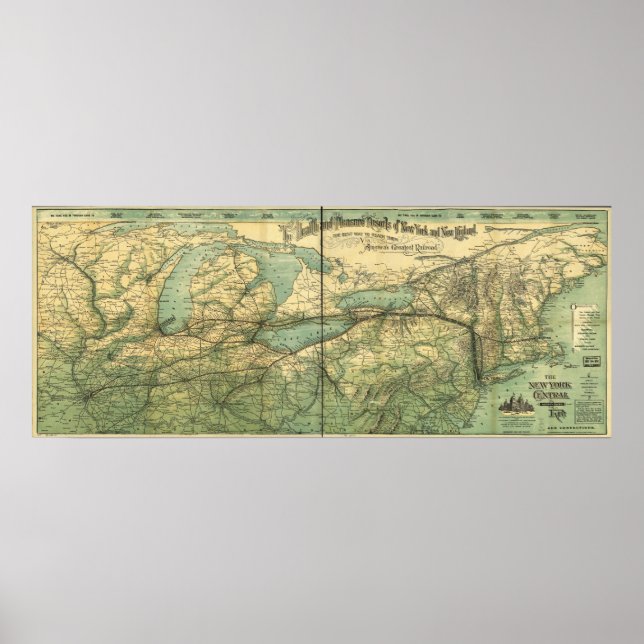 NY Central und Hudson River RR Poster (Vorne)