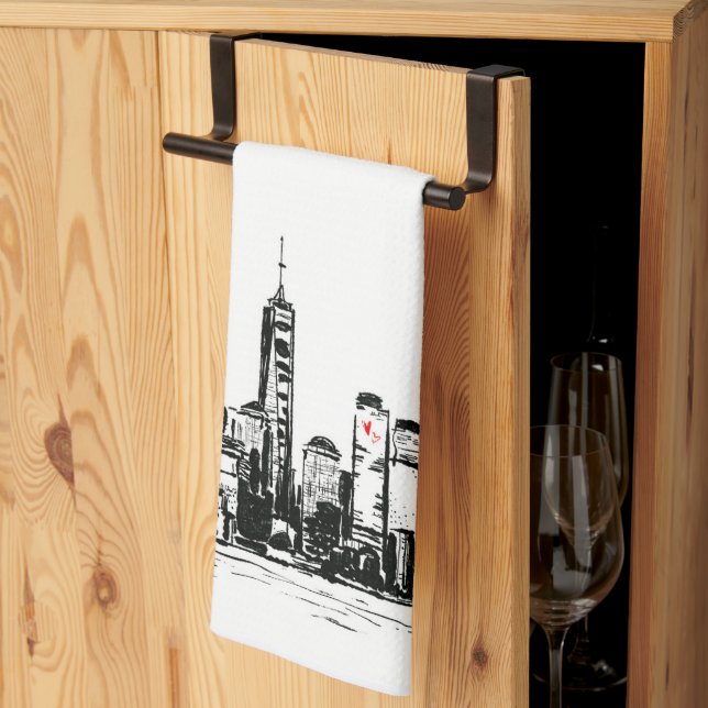 NY Cityscape Kitchen Towel Geschirrtuch (Drittel gefaltet)