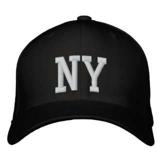 NY Custom Cap - Schwarzweiß Bestickte Kappe