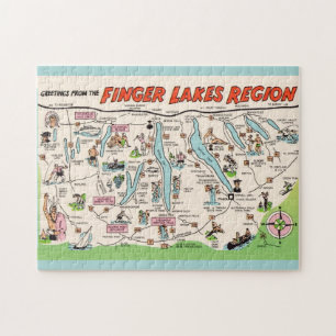 NY Finger Lakes Illustrated Fun Puzzle