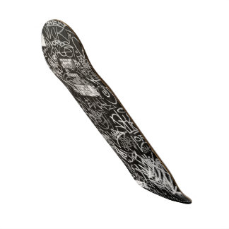 NY GRAFFITI-SKATEBOARD-SCHWARZES U. GRAU SKATEBOARD