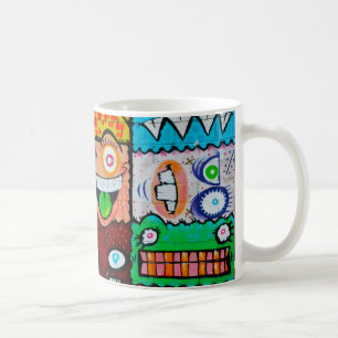 NY Graffiti Street Art - Niedliche Alberne Monster Kaffeetasse