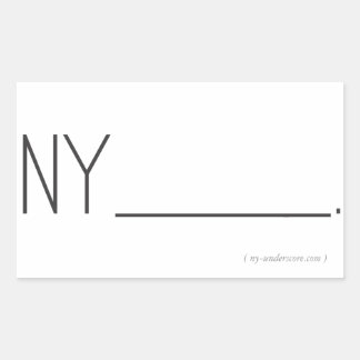 NY_____ Logo Aufkleber. Rechteckiger Aufkleber