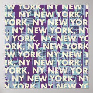 NY NEW YORK Grafik Pop-Art Design Poster