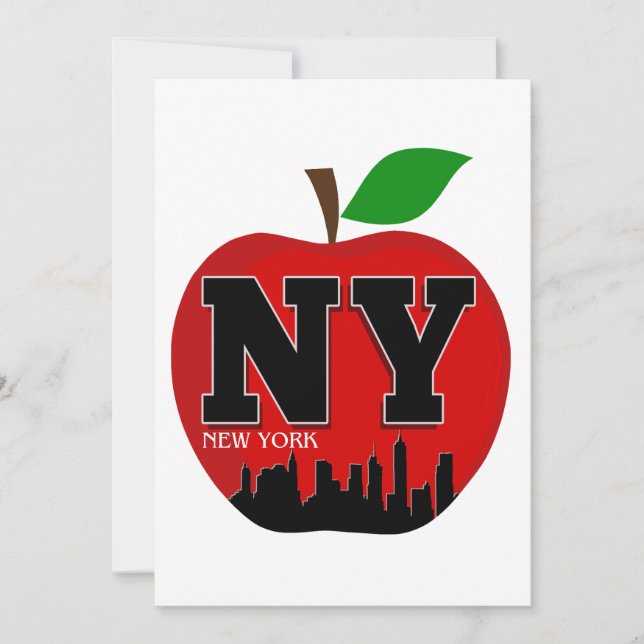 NY NEW YORK THE BIG APPLE EINLADUNG (Vorderseite)
