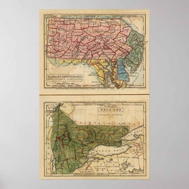 NY, NJ, Pa, Del, Md Poster (Vorne)