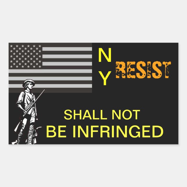 NY Resistance Rechteckiger Aufkleber (Vorderseite)