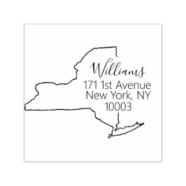 NY | Staat der New Yorker Rücksendeadresse Briefma Permastempel