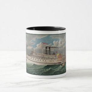 NY Voyage Grand Paddlewheel Dampfboot Pilgrim Tasse