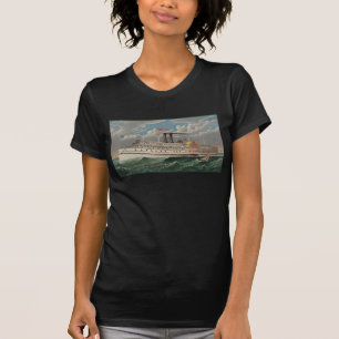 NY Voyage Grand Paddlewheel Dampfer The Pilgrim T-Shirt