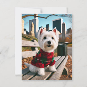 NY Westie Postkarte