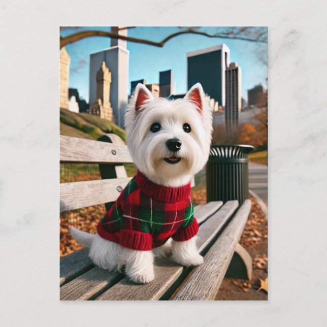 NY Westie Postkarte (Vorderseite)