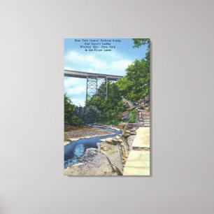 NY zentrale Eisenbahn-Brücke, Jakobs Leiter Leinwanddruck