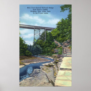 NY zentrale Eisenbahn-Brücke, Jakobs Leiter Poster