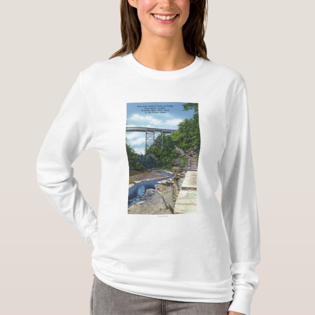 NY zentrale Eisenbahn-Brücke, Jakobs Leiter T-Shirt (Vorderseite)