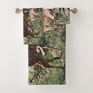 Nyala Antelope African Wildlife Photo Badhandtuch Set