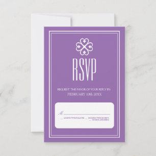Nyame Dua Lavender Wedding RSVP Karte