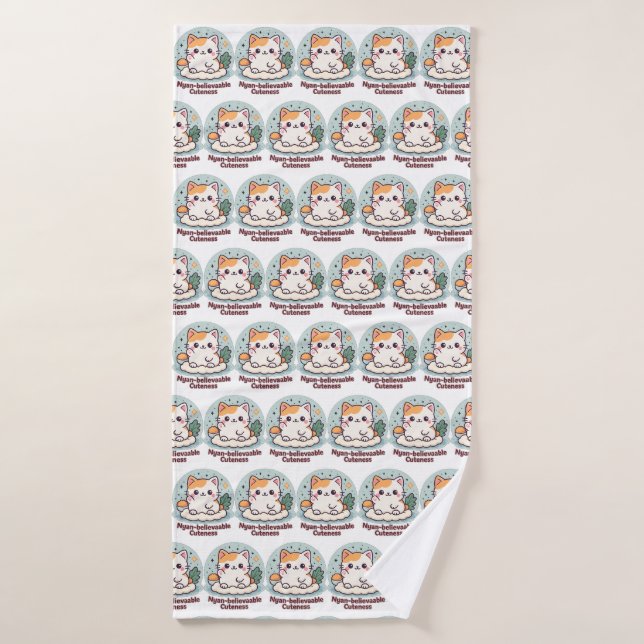 Nyan-glaubwürdige Kutheit - Niedliche Kawaii-Katze Badhandtuch Set (Badehandtuch)