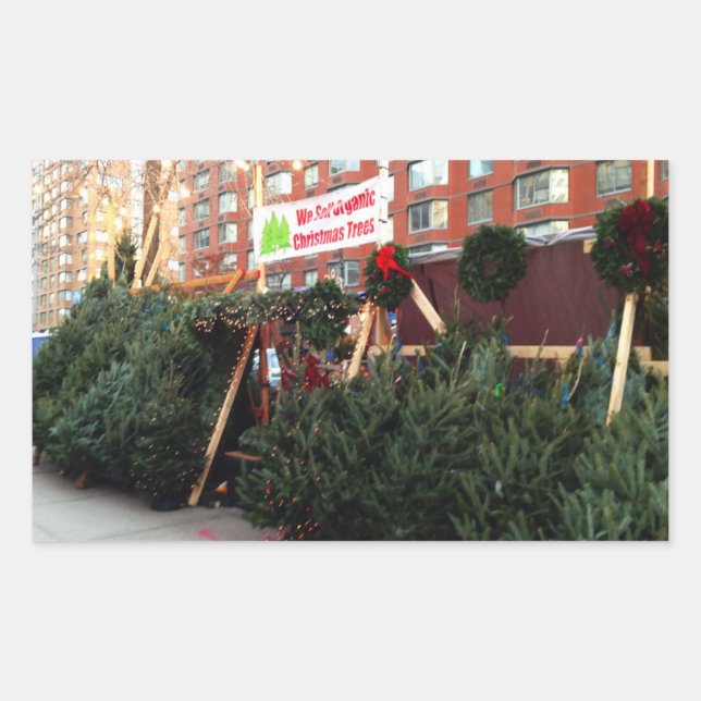 NYC Bio Weihnachtsbaumen Tree Stand Stickers (Vorderseite)