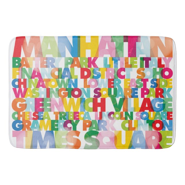 NYC Boroughs Bath Mat Badematte (Vorderseite)