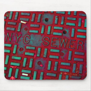 NYC Broadway Straßen-Kanaldeckel Mousepad