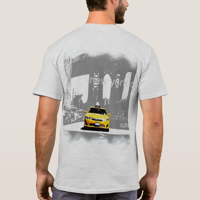 Nyc Brooklyn Yellow Taxi Mens Modern Template T-Shirt (Rückseite)
