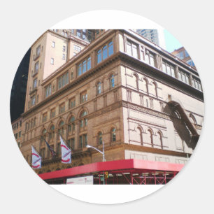 NYC Carnegie Hall Runder Aufkleber