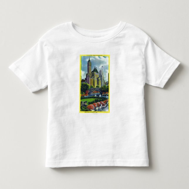 NYC Central Park-Ansicht 5. Allee-Hotels Kleinkind T-shirt (Vorderseite)