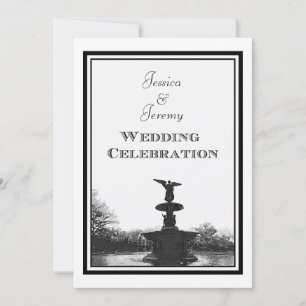 NYC Central Park Bethesda Ft DIY geätzte Hochzeit Einladung