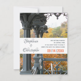 NYC Central Park Ladys Pavilion Wedding Save The Date