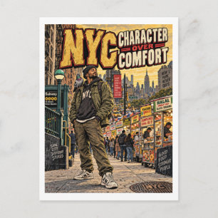 NYC-CHARAKTER ÜBER KOMFORT POSTKARTE