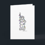 NYC Christmas Hanukkah Holiday Lights New York Feiertagskarte<br><div class="desc">Die Karten zeigen eine originelle Marker-Abbildung einer New Yorker Sehenswürdigkeit, der Freiheitsstatue, die für die Feriensaison "gekleidet" ist. Ideal für Weihnachten oder Hanukkah! Diese Chanukah Illustration ist auch auf anderen Produkten verfügbar. Sehen Sie nicht, wonach Sie suchen? Brauchen Sie Hilfe bei der Anpassung? Kontaktieren Sie Rebecca, um etwas für Sie...</div>