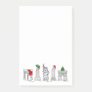 NYC Christmas Xmas Sehenswürdigkeiten Architecture Post-it Klebezettel