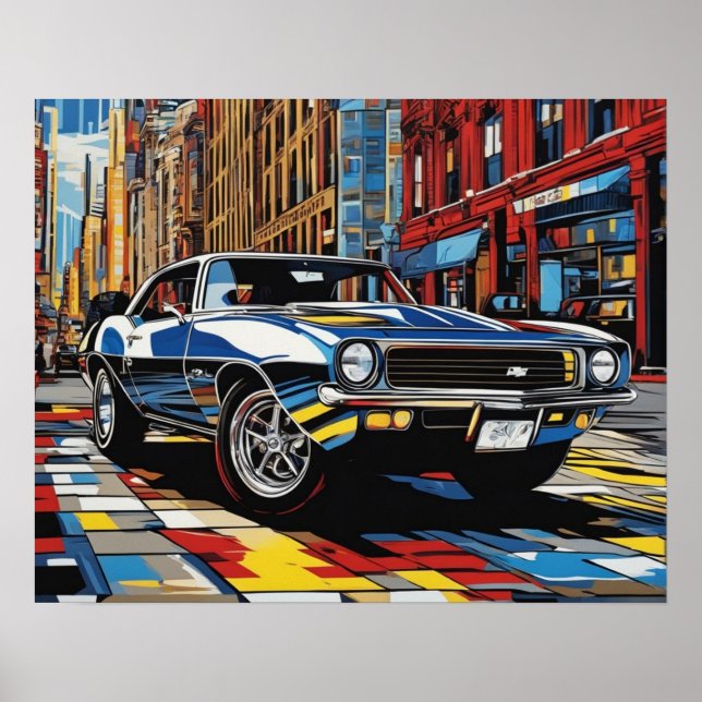 NYC Cool Car Poster (Vorne)