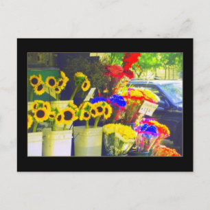 'NYC Corner Blume Stand' Postkarte