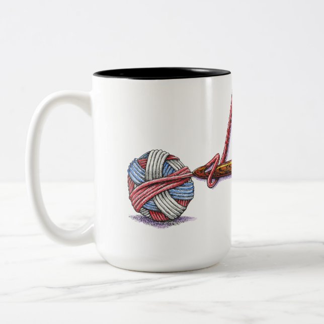 NYC Crochet Guild 15oz mug (Gauche)
