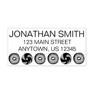 NYC Deli Bagel Personalisierte Anschrift Gummistempel