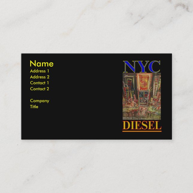 NYC DIESEL VISITENKARTE (Vorderseite)