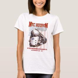 NYC Dreyfuss Hudson Locomotive. American flag T-Shirt