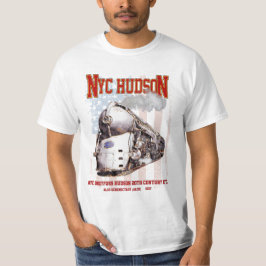 NYC Dreyfuss Hudson Locomotive. American flag T-Shirt