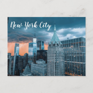 NYC Financial District Postcard Postkarte
